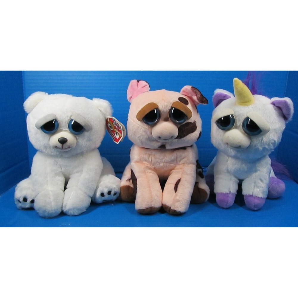 Feisty Pets Plush Lot Karl Snarl Polar Bear Glitterpoop Unicorn Mort Snort Pig